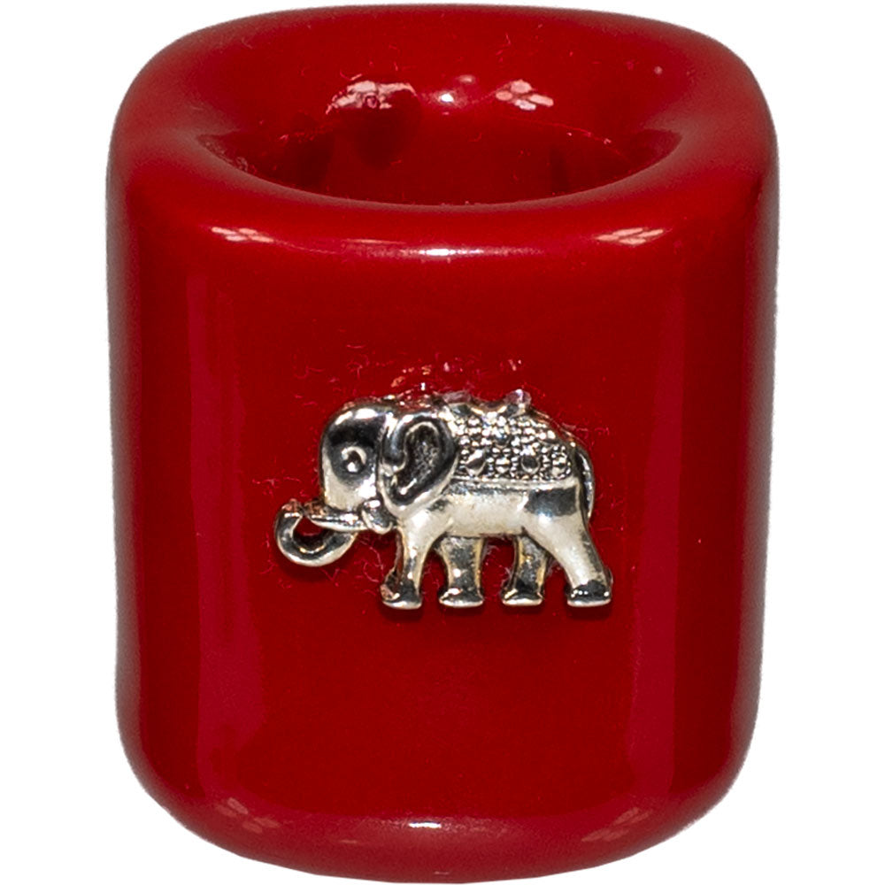 Red Mini Candle Holder - Elephant