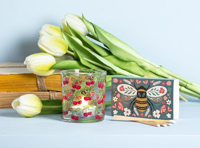 Floral Bee Matches - 45 Match Sticks