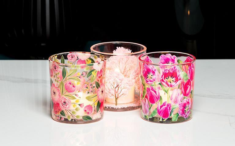 Cherry Blossom Votive Candle Holder