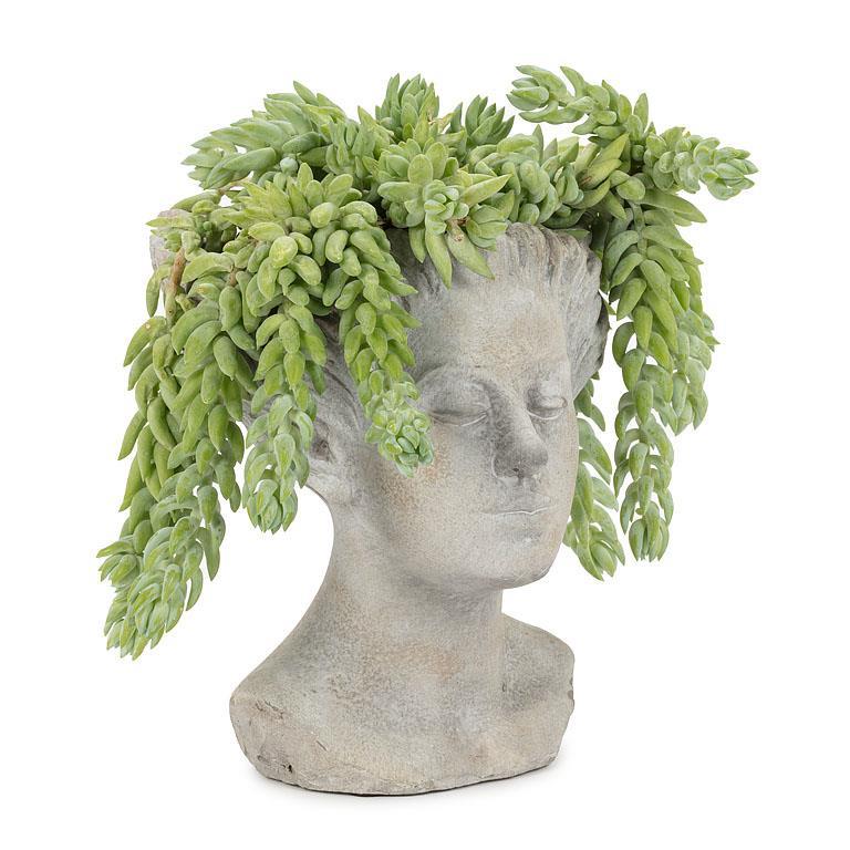 Woman with Blowing Hair Planter