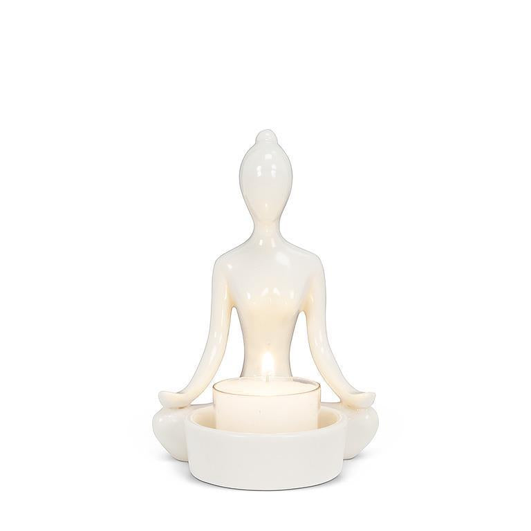 Yoga Tealite Holder - Hands Down Lotus