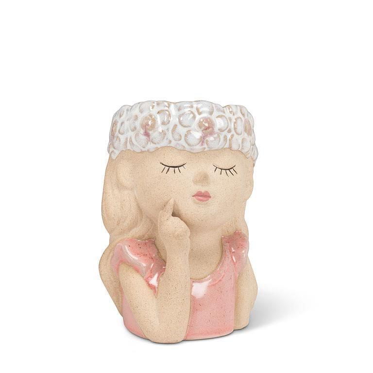 Girl with Flower Crown Planter - Small