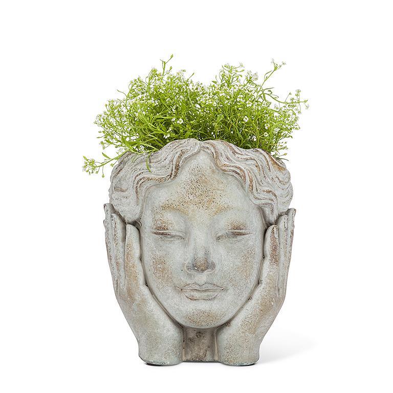 Face in Hands Planter