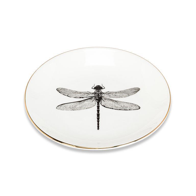 Dragonfly Trinket Holder with Gold Rim