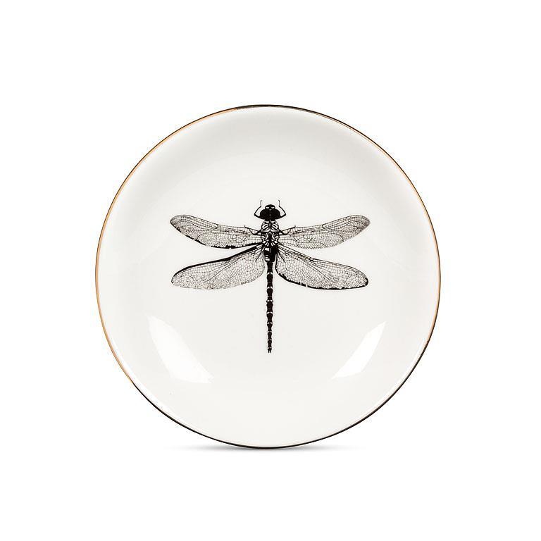 Dragonfly Trinket Holder with Gold Rim