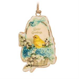 Easter Chick in Basket Ornament