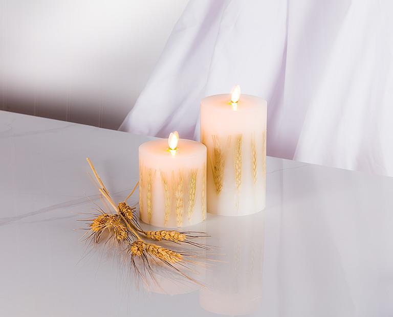 Reallite Flameless Candle - Medium Wheat