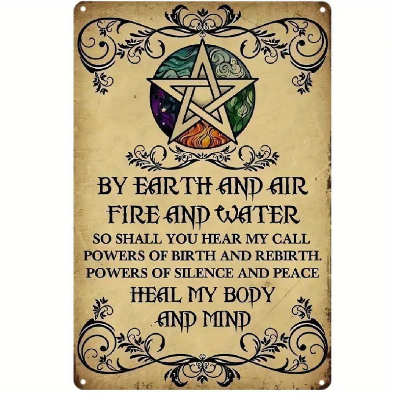 Metal Sign - By Earth and Air