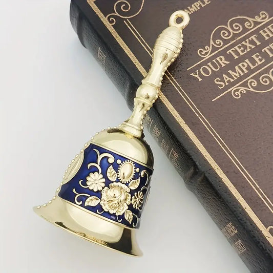 Vintage Ritual Protection Bell - Navy & Gold