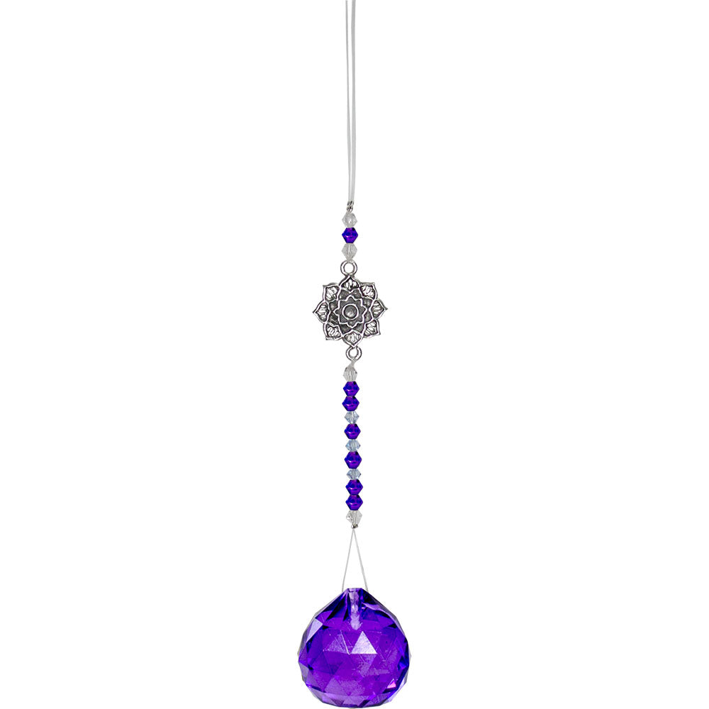 Lotus Hanging Crystal Ball 6"H