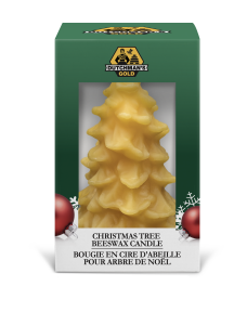Dutchman's Gold Christmas Tree Beeswax Candle