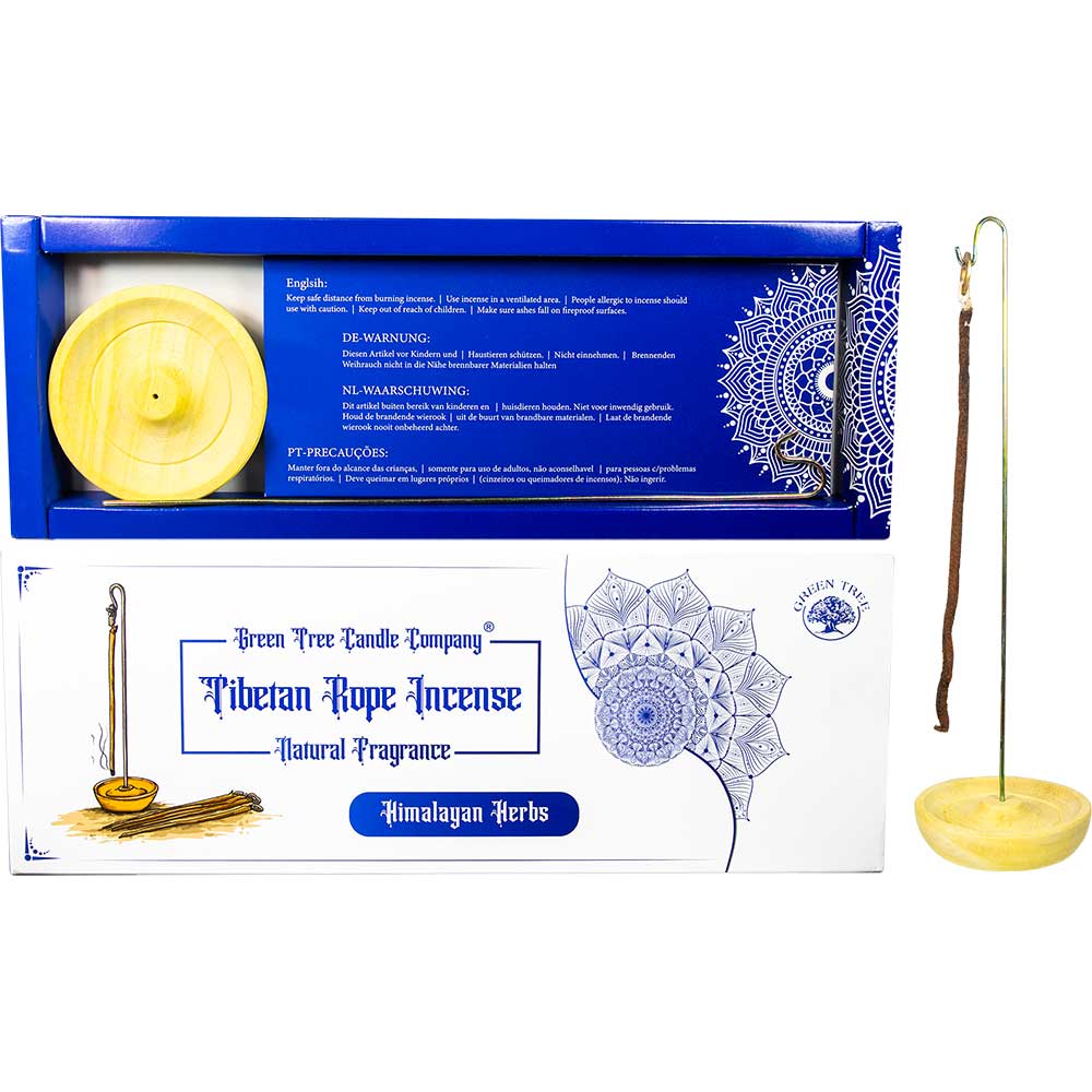 Green Tree Tibetan Rope Incense Set - Himalayan Herbs (Pack 10)