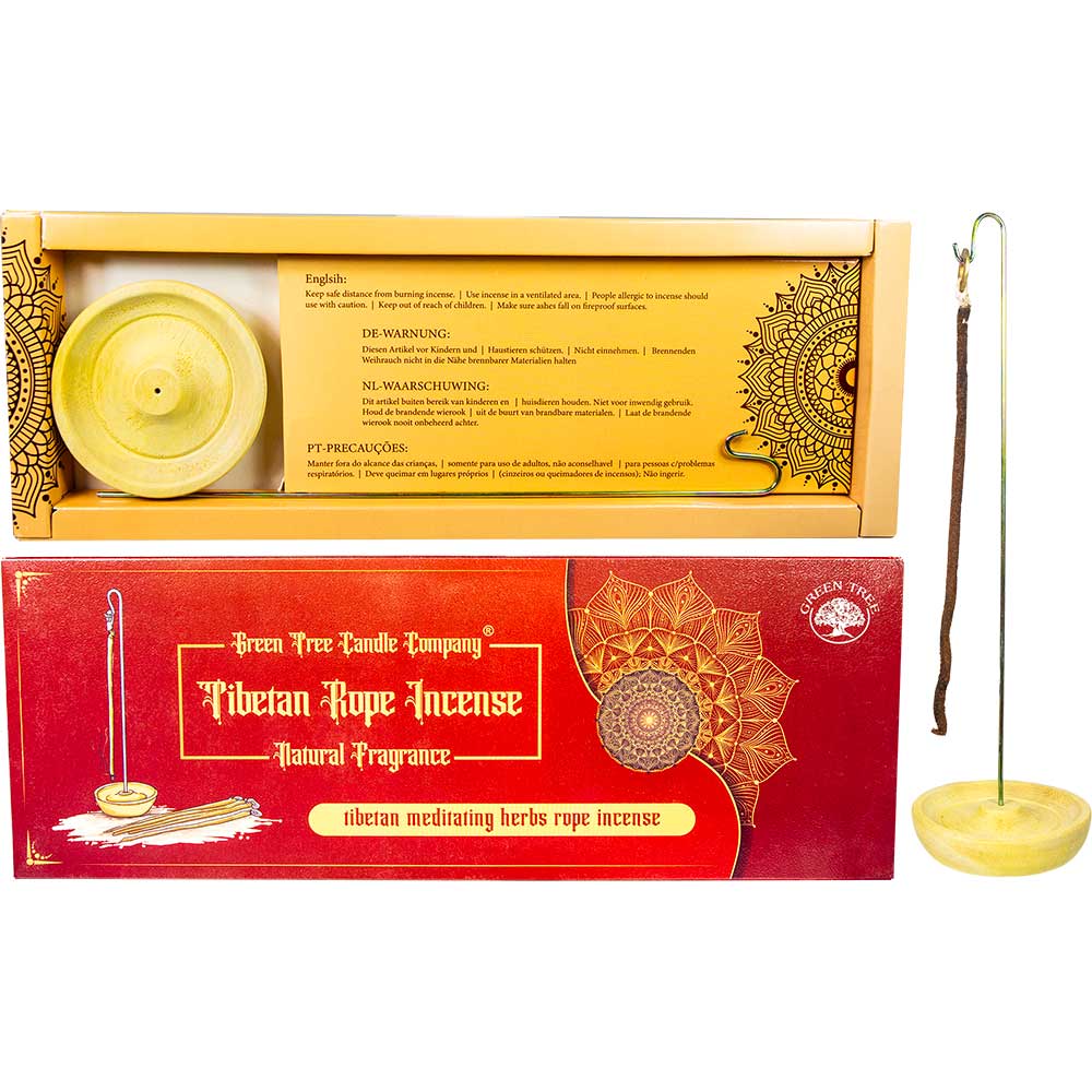 Green Tree Tibetan Rope Incense - Meditating Herbs (10 Pack)