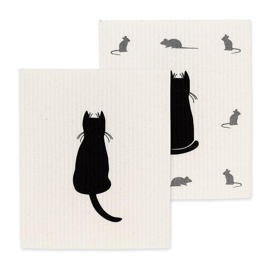 Amazing Swedish Dishcloth - Cat & Mouse