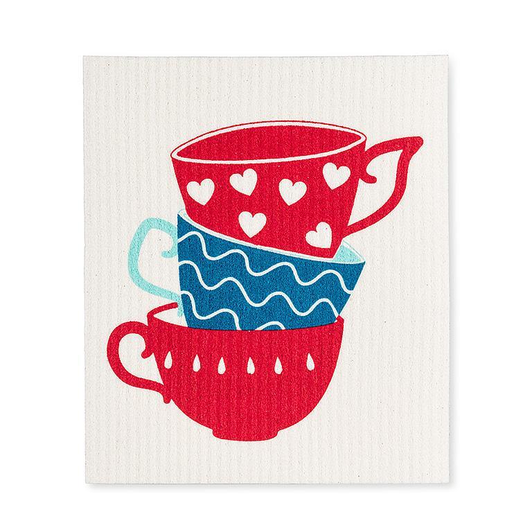 Amazing Swedish Dishcloth - Teapot & Cups (Set of 2)