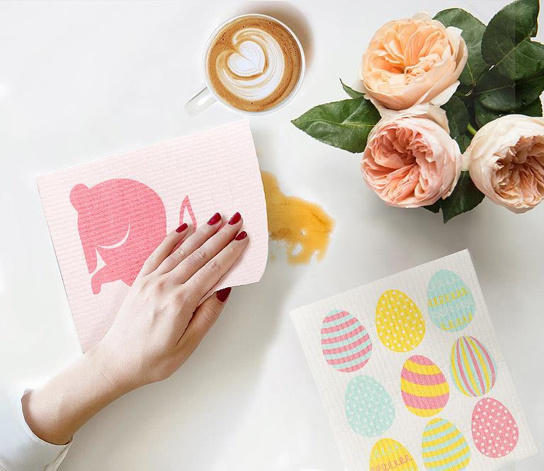 Amazing Swedish Dishcloth - Easter Eggs & Bunny