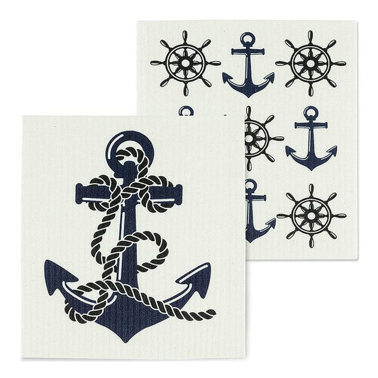 Amazing Swedish Dishcloth - Anchor (Set of 2)