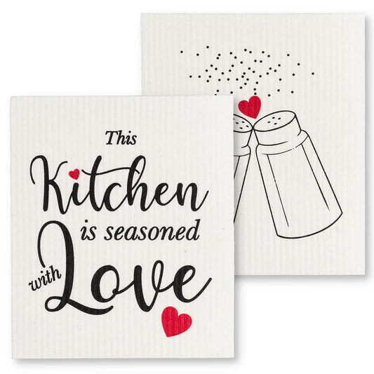Amazing Swedish Dishcloth - Seasoned with Love (Set of 2)