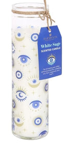 All Seeing 7-Day White Sage Pillar Candle