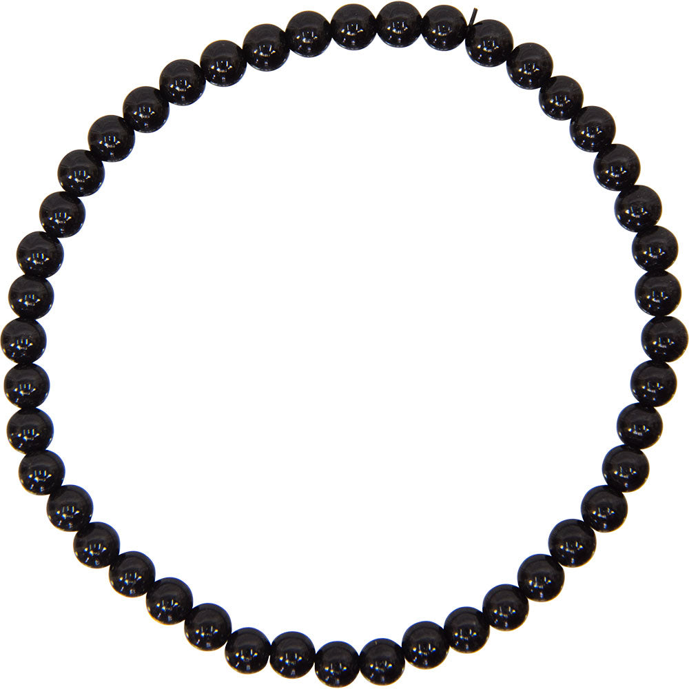 Black Tourmaline Gemstone Bracelet 4mm