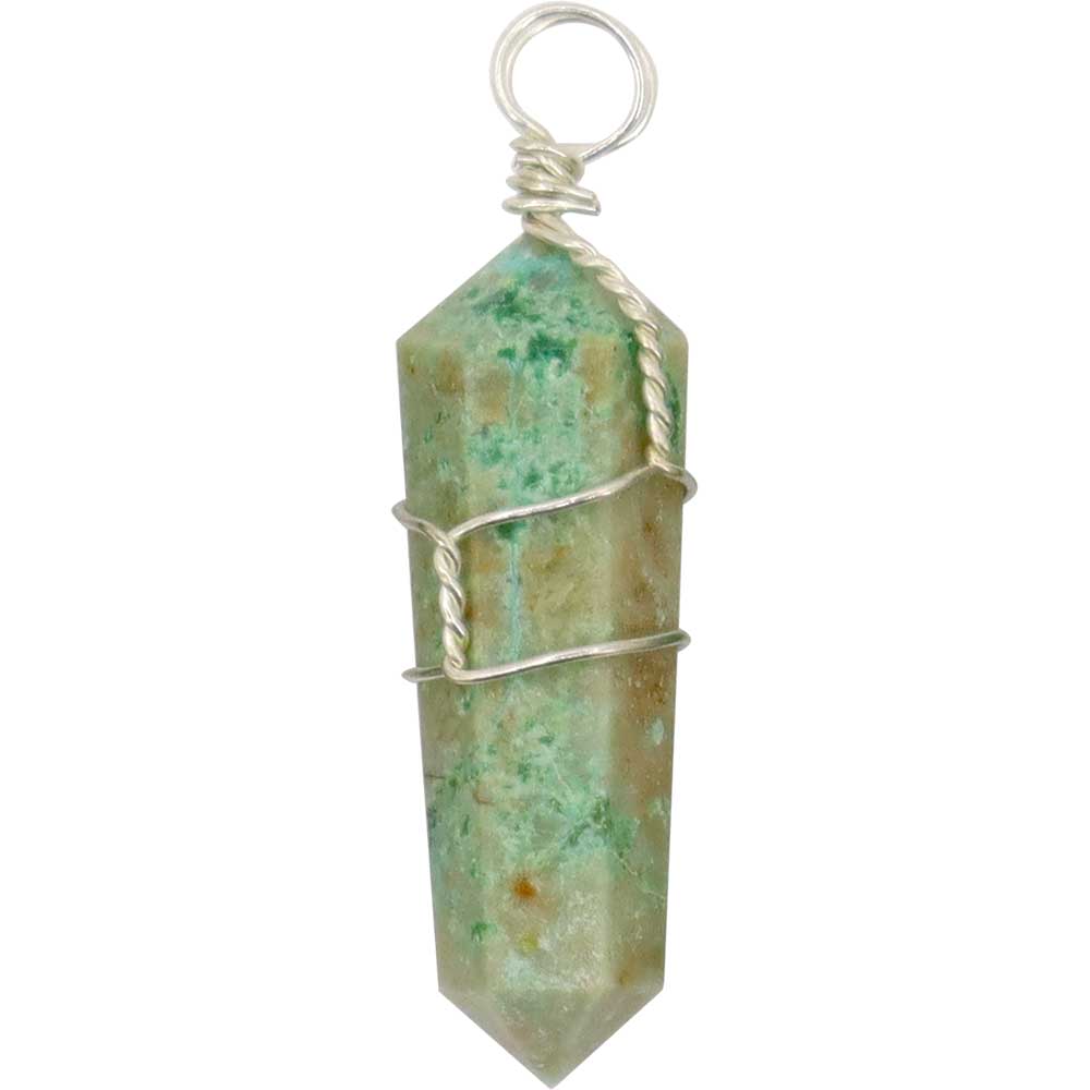 Turquoise Wire Wrapped Point Pendant