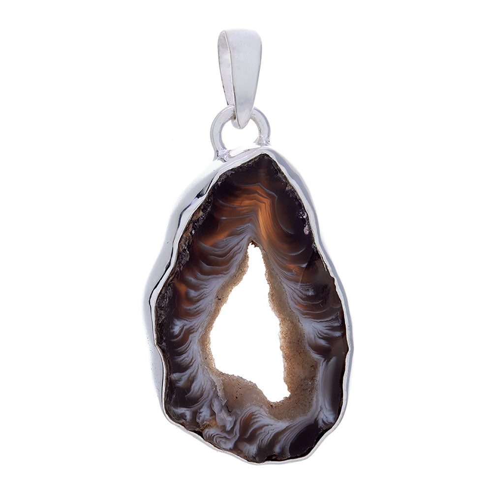 Agate Geode Slice Pendant