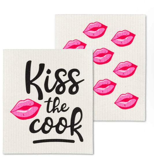 Amazing Swedish Dishcloth - Kiss the Cook (Set of 2)
