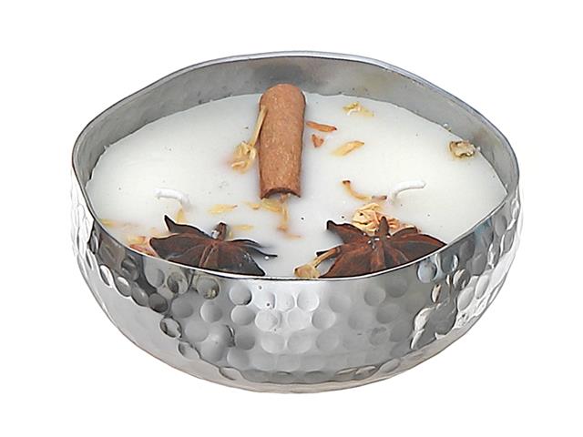 Botanical Soy 2 Wick Candle in Silver Dish 5.30 oz - Vanilla Madagascar