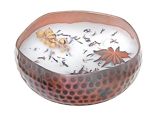 Botanical Soy 2 Wick Candle in Bronze Dish 5.30 oz - Rose Plum