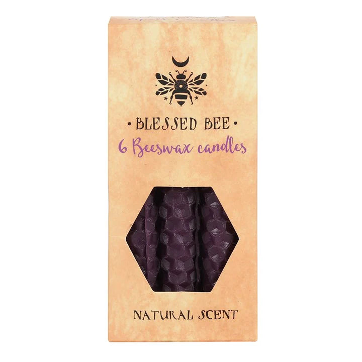 Blessed Bee Beeswax Ritual Candle - Purple (Individual Candle)