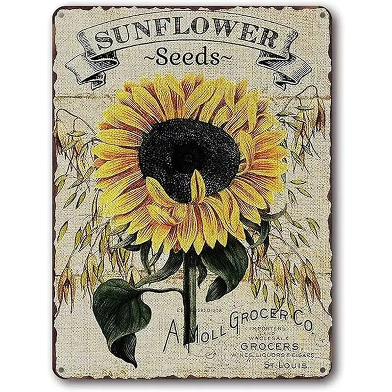 Metal Sign - Sunflower Seeds