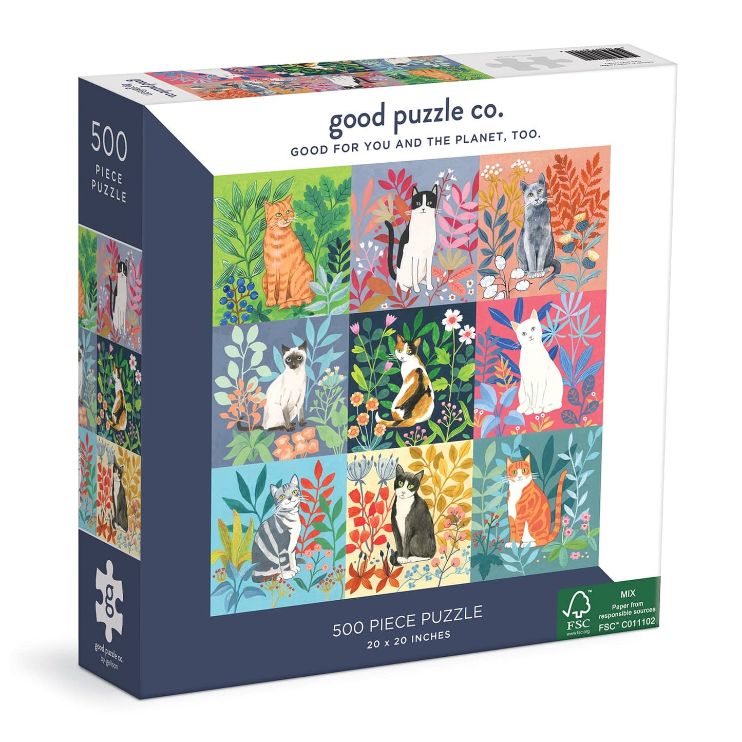 Cats and Flowers 500 Piece Puzzle