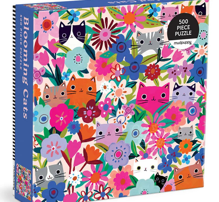 Galison Blooming Cats 500 Pc Puzzle