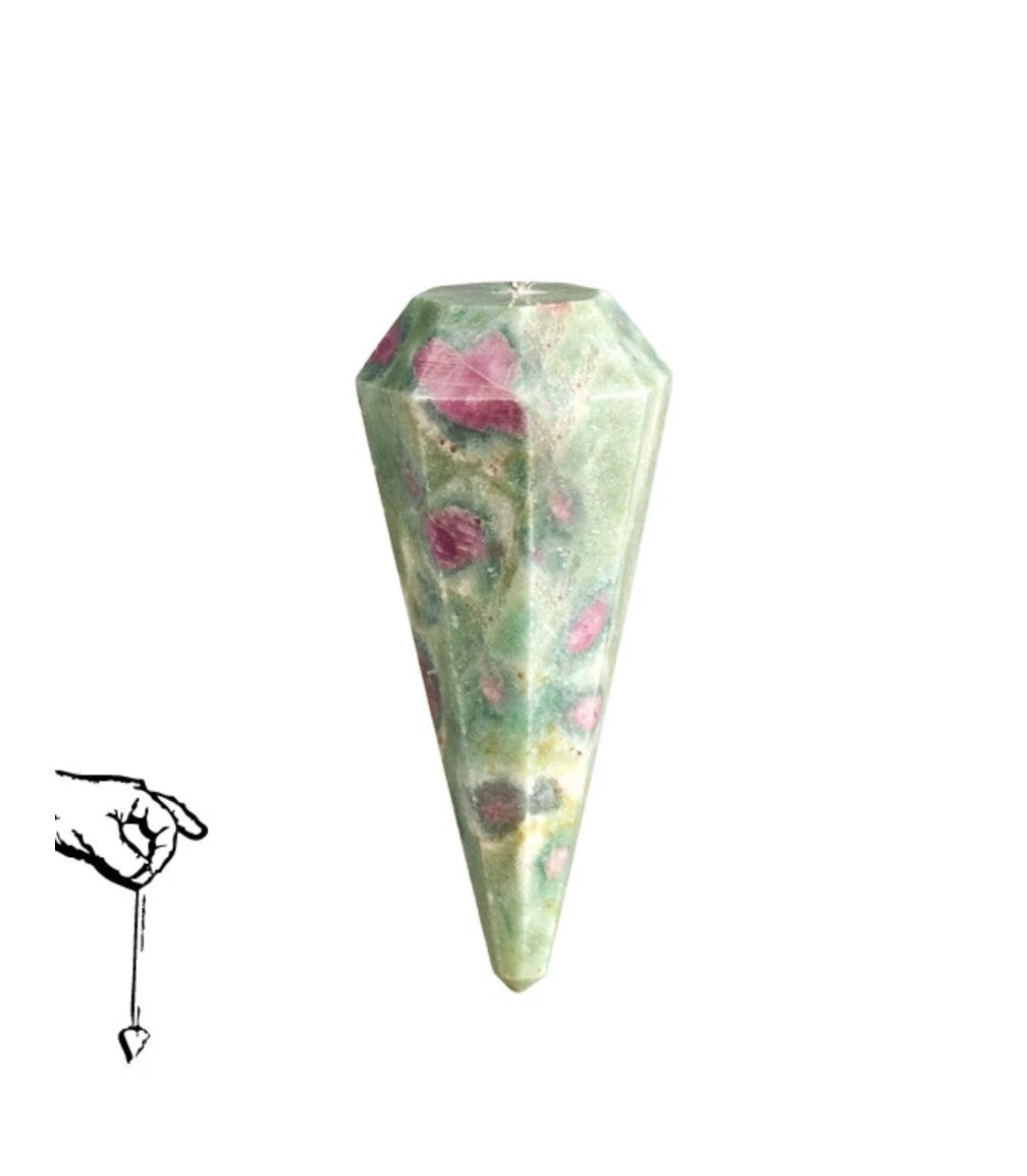 Fuchsite Faceted Pendulum
