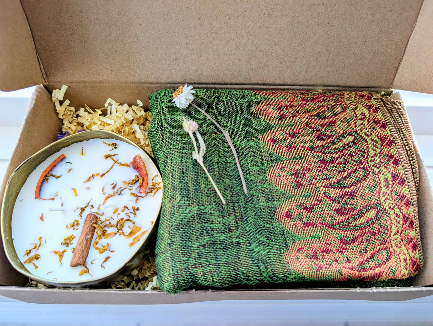 Comfy Cozy Gift Set - Green Pashmina