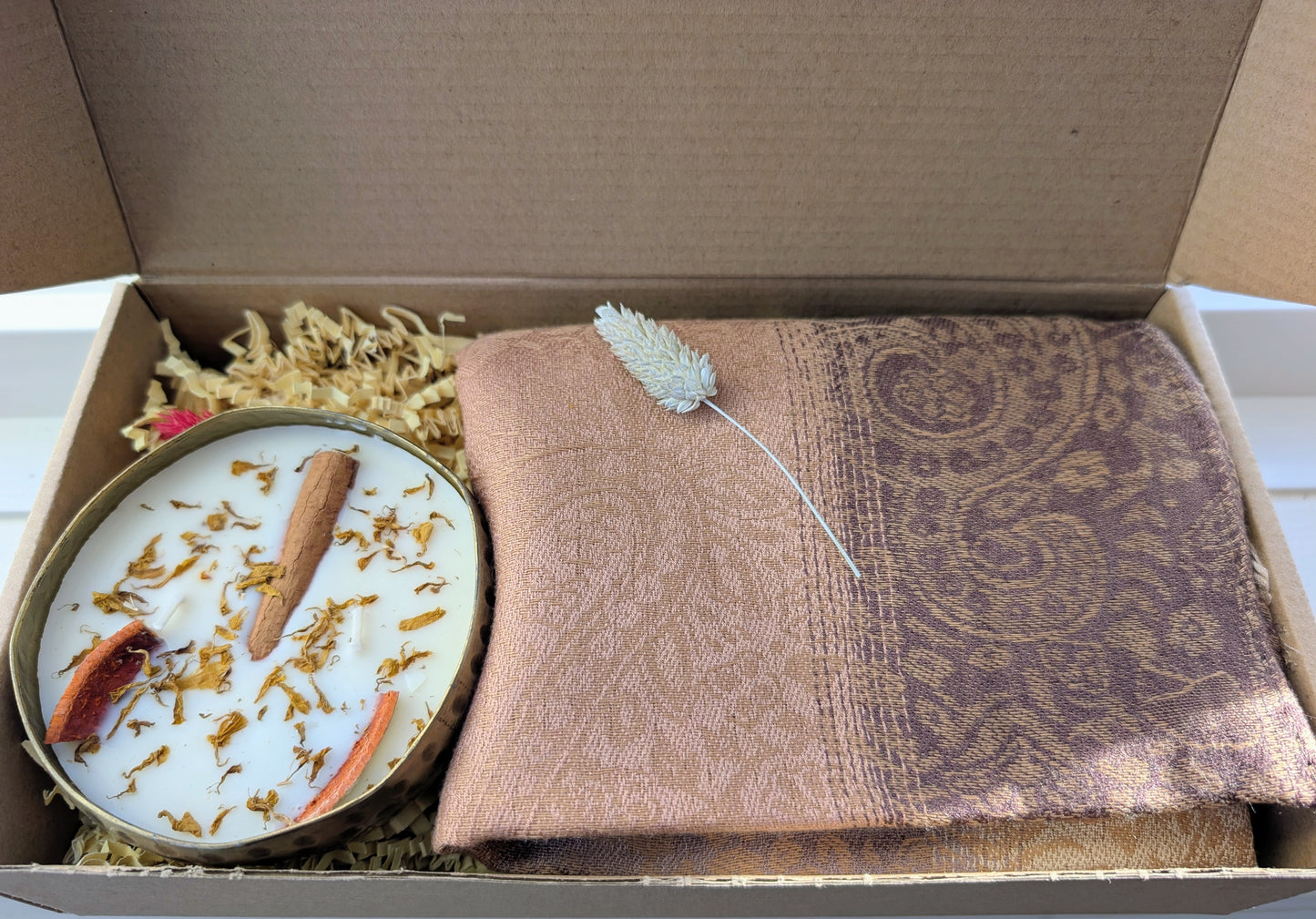 Comfy Cozy Gift Set - Brown Ombre Pashmina