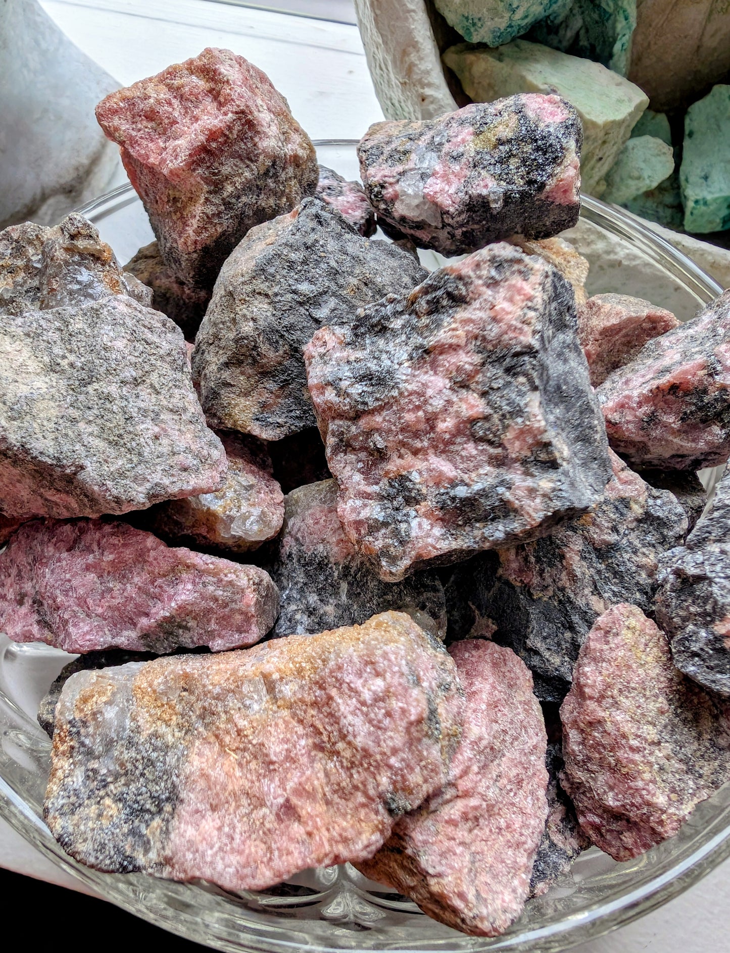 Rhodonite Rough Crystal Chunk