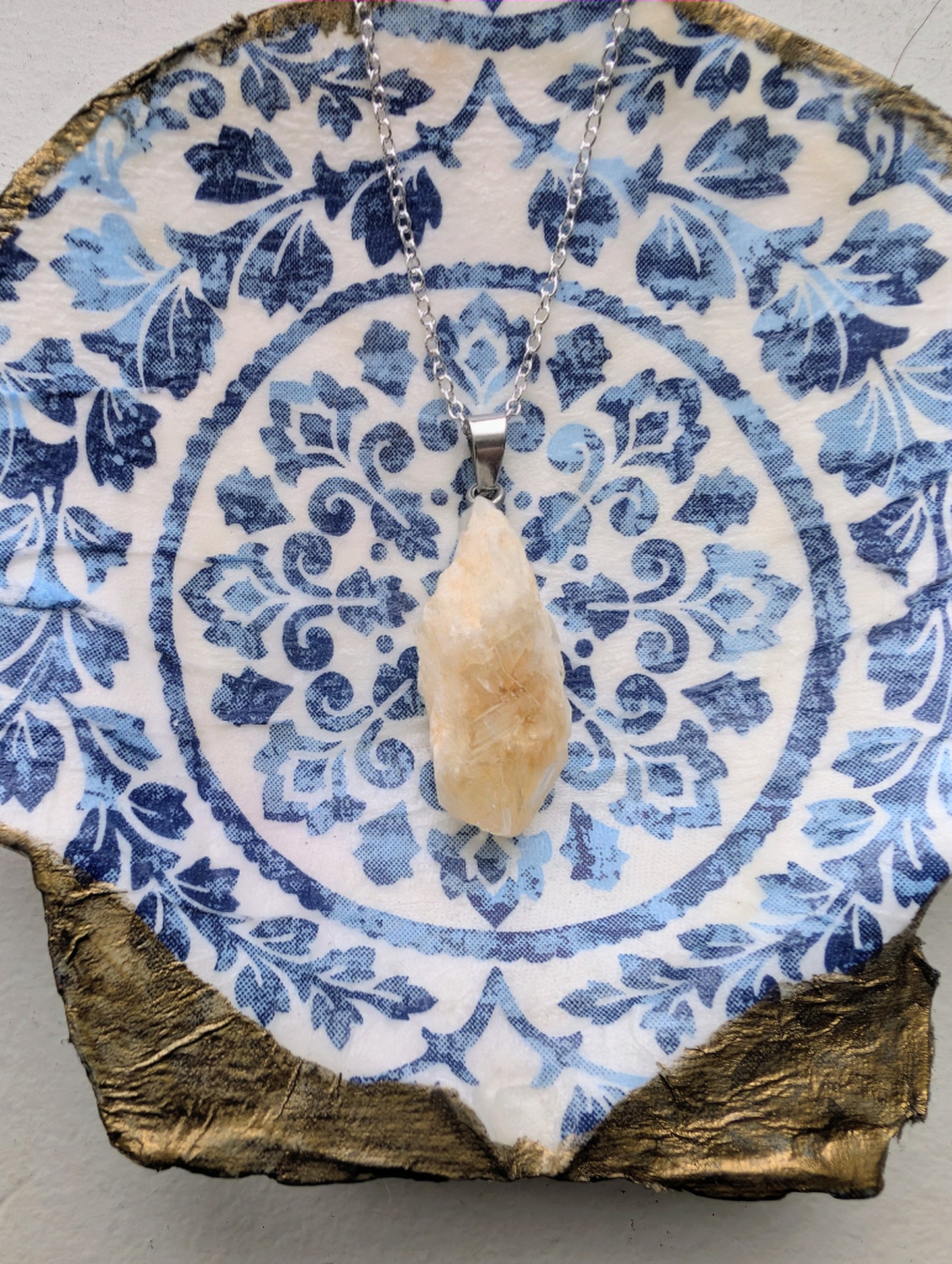 Rough Citrine Pendant