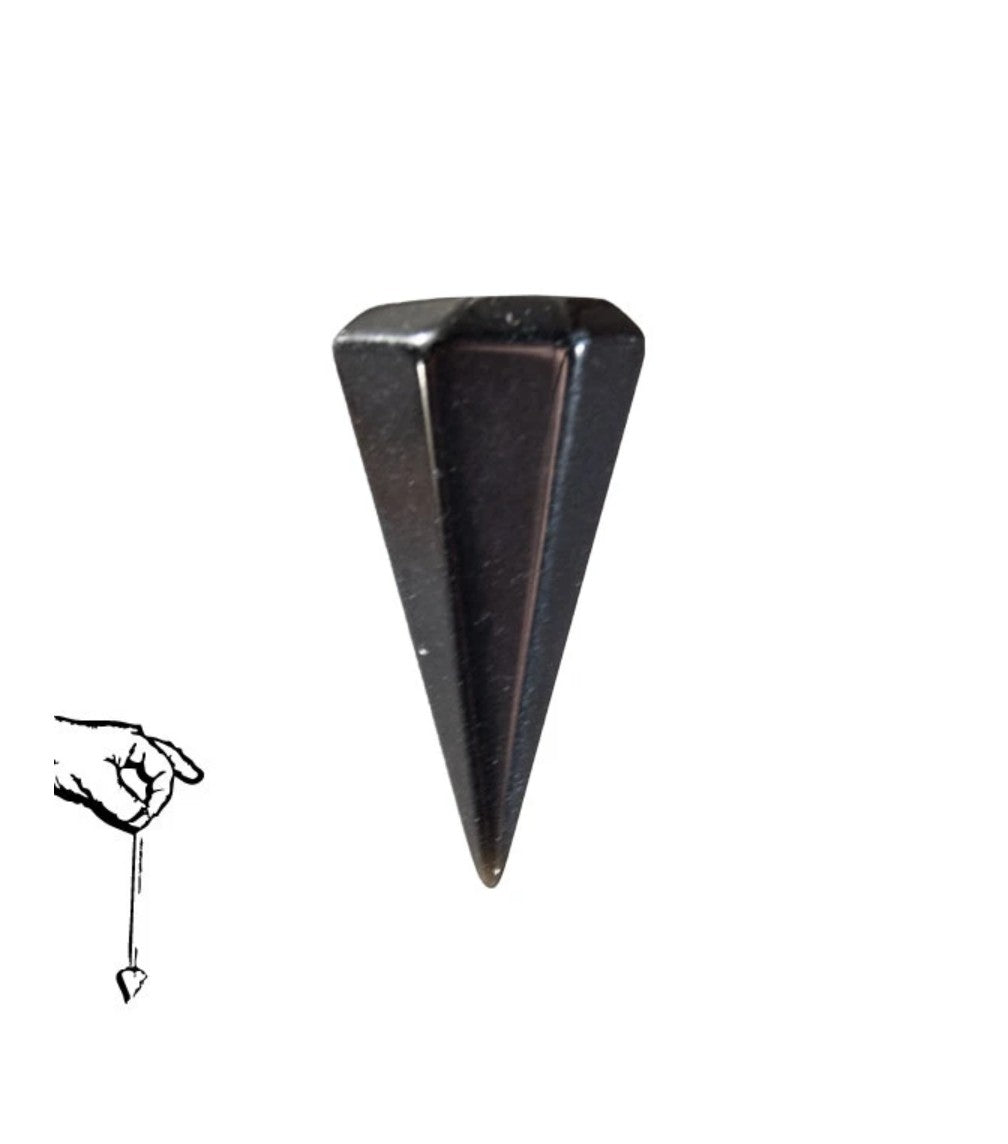 Black Obsidian Faceted Pendulum
