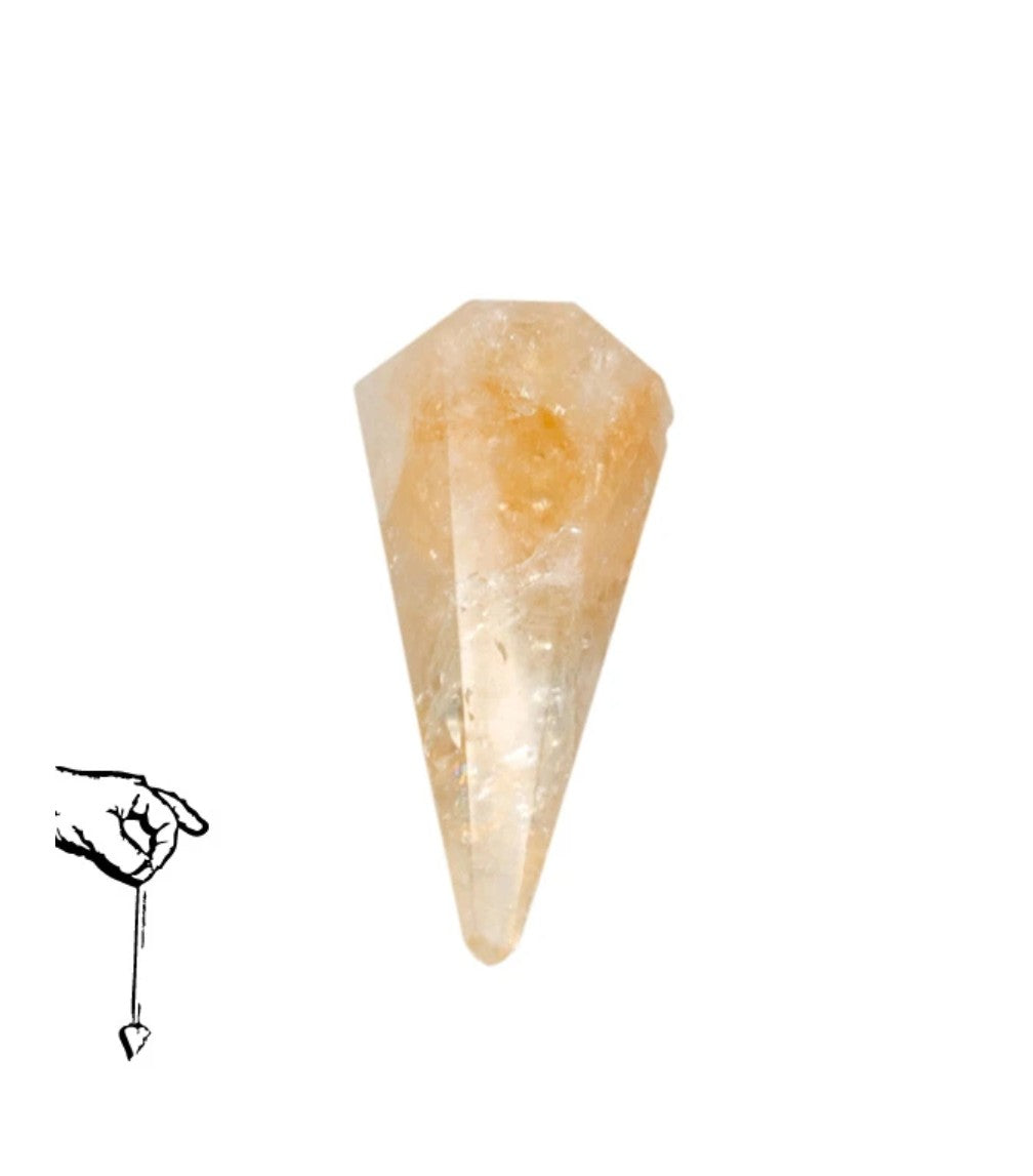 Citrine Faceted Pendulum