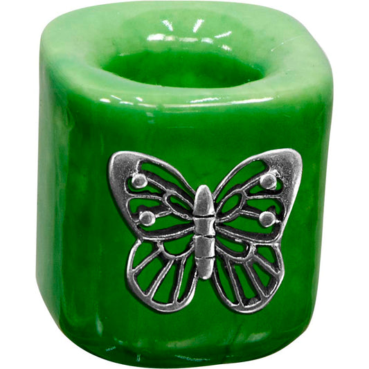 Green Mini Candle Holder - Butterfly