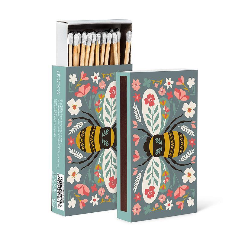 Floral Bee Matches - 45 Match Sticks