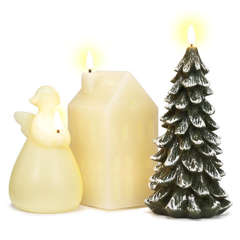 Cozy Christmas Chateaux LED Candle