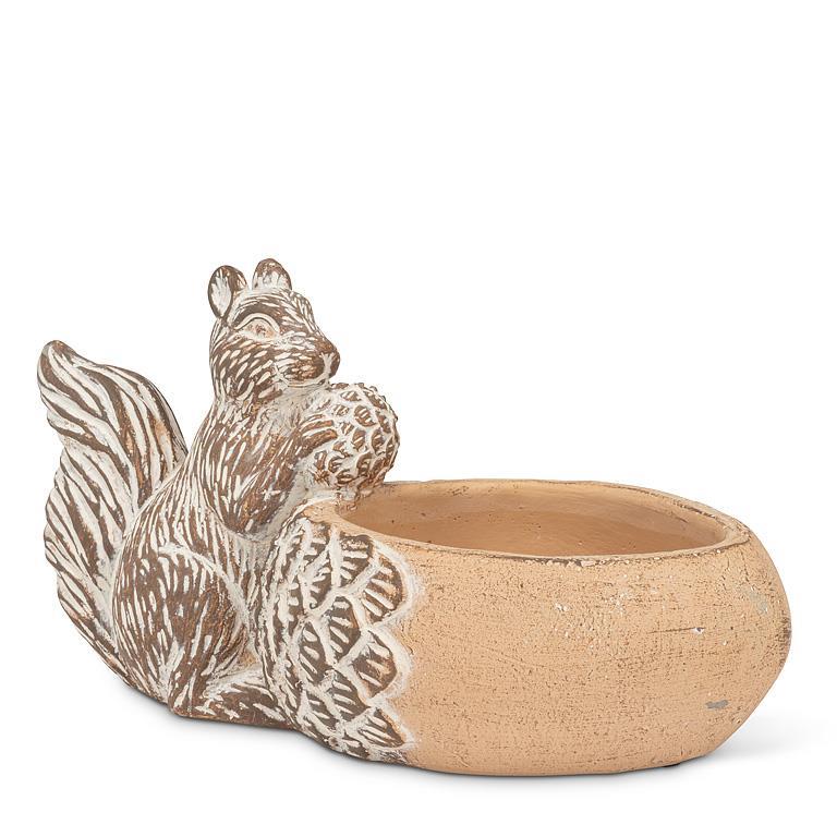 Squirrel With Acorn Planter