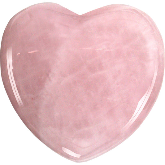Puffed Gemstone Heart - Rose Quartz