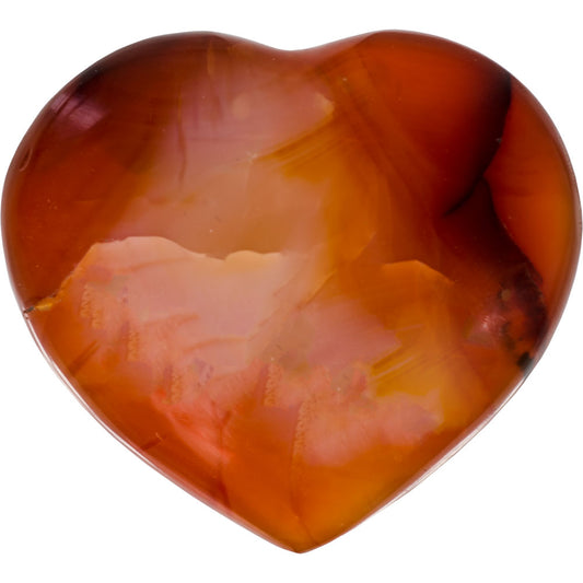Puffed Gemstone Heart - Carnelian