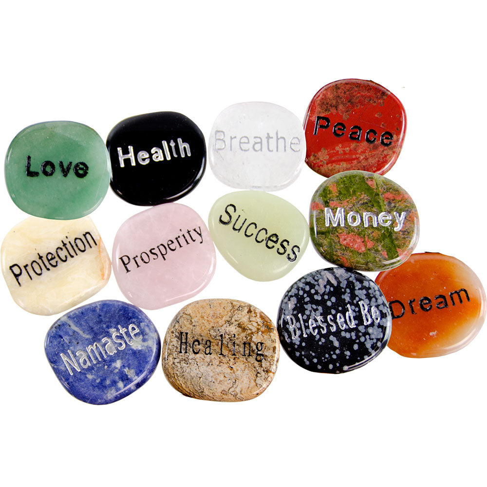 Positive Word Gemstone - Love (Yellow Jade)