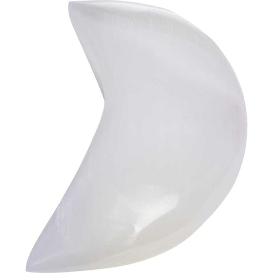 Selenite Puffed Crescent Moon