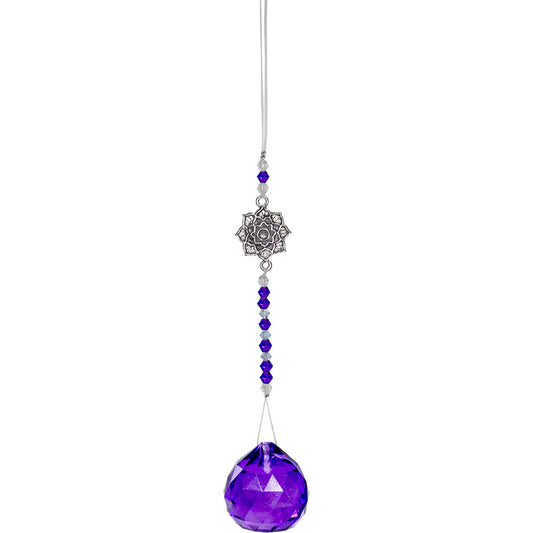 Lotus Hanging Crystal Ball 6"H