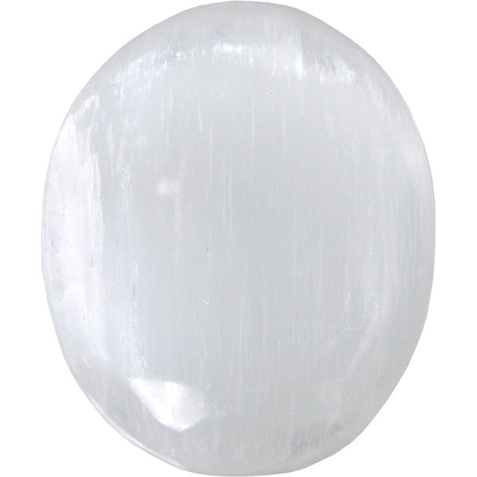 Selenite Palm Stone